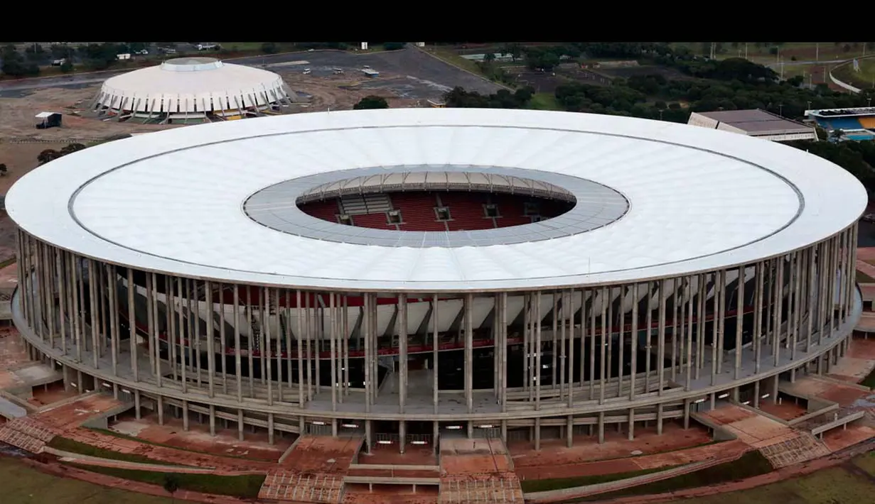 Stadion Nasional Garrincha Mane di Brasilia. Kapasitas 70.064 orang (REUTERS / Ueslei Marcelino)