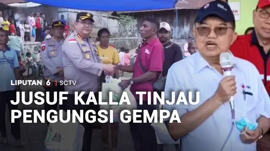 Jusuf Kalla Tinjau Pengungsi Gempa