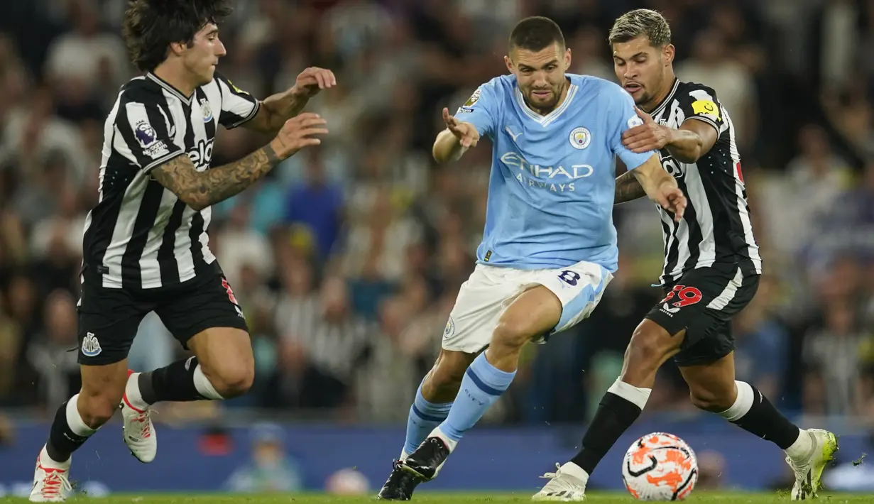Berkat hasil ini, Manchester City pun berhak menduduki peringkat dua di tabel klasemen dengan poin 6. (AP Photo/Dave Thompson)