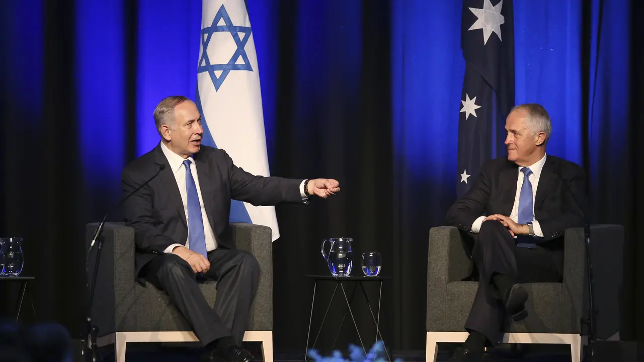 PM Israel Benjamin Netanyahu dan PM Australia Malcolm Turnbull
