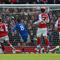 Selebrasi Alex Scott usai mencetak gol kedua Bournemouth ke gawang Arsenal dalam laga Premier League di Emirates Stadium, London, 11 April 2026. (Gyln Klark/AFP)