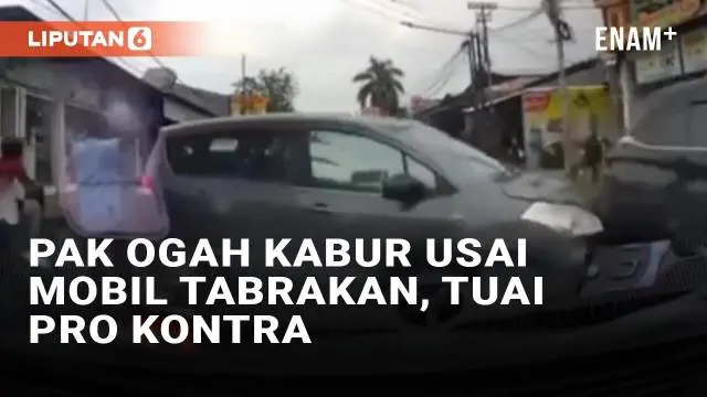 VIDEO: Viral Pak Ogah Kabur Usai Dua Mobil Terlibat Tabrakan, Tuai Pro Kontra Warganet