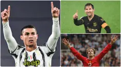 Cristiano Ronaldo mencatatkan rekor menjadi pencetak gol terbanyak di kompetisi Liga Champions sepanjang masa. Saat ini, jumlah gol Cristiano Ronaldo jauh melewati bintang Barcelona, Lionel Messi. Berikut 6 pencetak gol terbanyak Liga Champions sepanjang masa. (kolase foto AFP)
