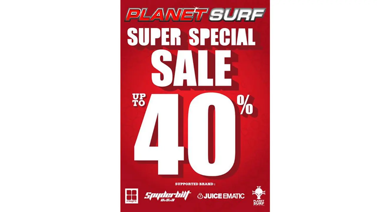 Hari Ini Terakhir! Planet Surf Sale 40 Persen, Harga Rp 50 Ribuan