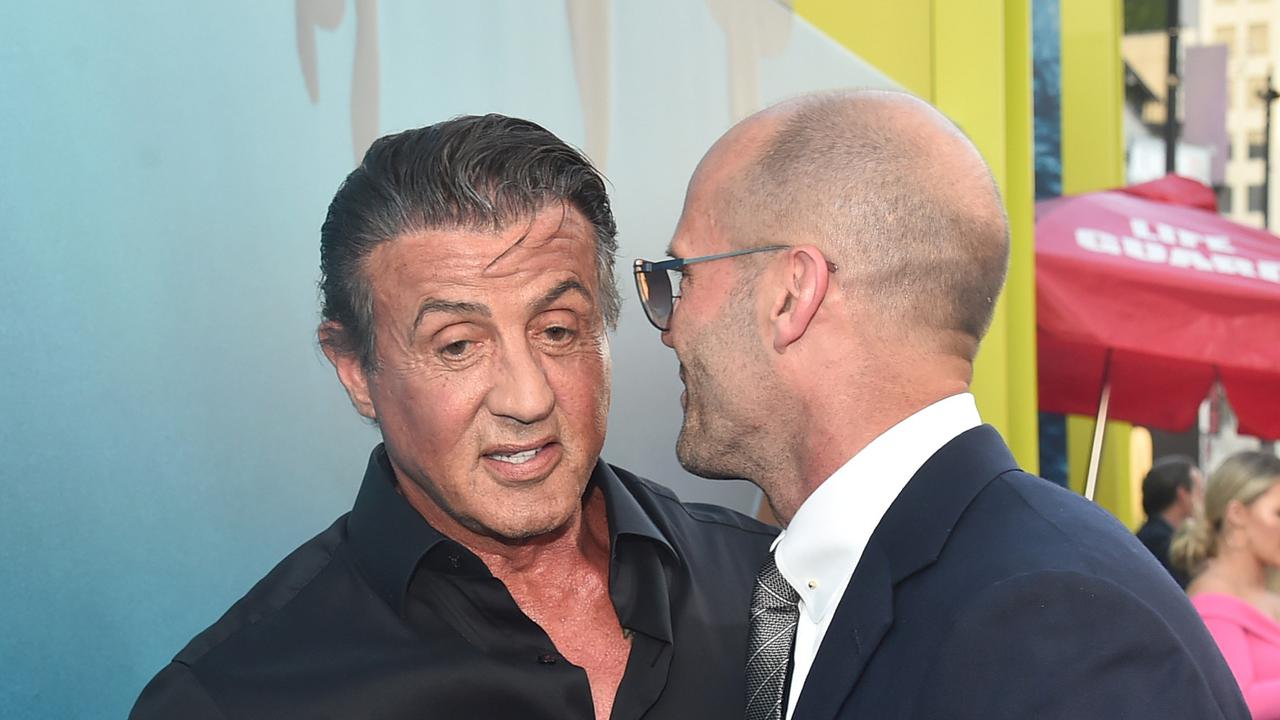 Gaya Sylvester Stallone dan Jason Statham di Pemutaran Film The Meg