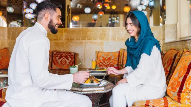 Ilustrasi Relationship Couple Moeslem