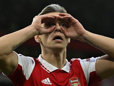 Perpindahan pemain yang dilakukan klub Liga Inggris pada bursa transfer Januari 2023 agaknya berjalan sesuai rencana bagi beberapa klub. Hal ini dapat terlihat dari aksi-aksi pemain yang didatangkan nyatanya telah mampu menyumbang gol bagi klub barunya di kompetisi domestik Liga Inggris. Seperti 5 pemain berikut ini yang telah membuka keran golnya bagi klub barunya dan tentunya diharapkan dapat terus menambah pundi-pundi golnya. (AFP/Justin Tallis)