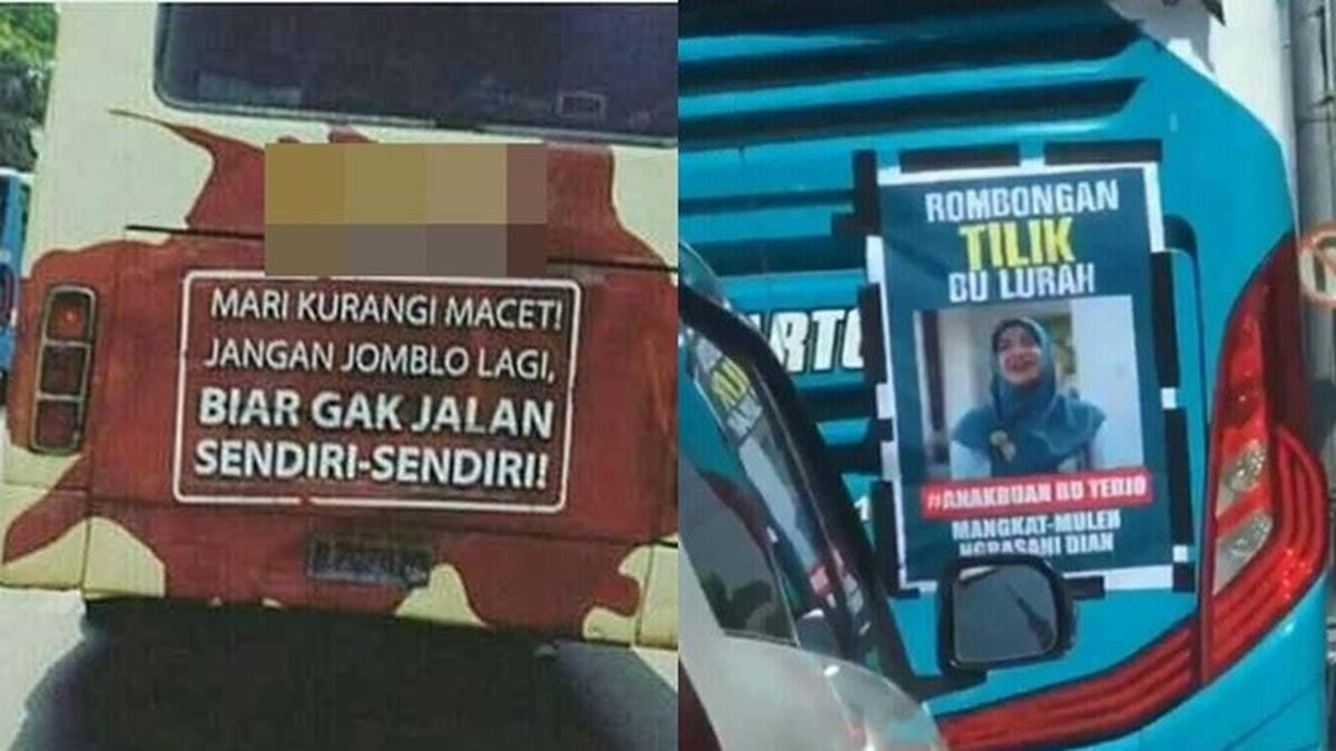 Tulisan Nyeleneh di Belakang Bus Ini Bikin Ketawa Geli