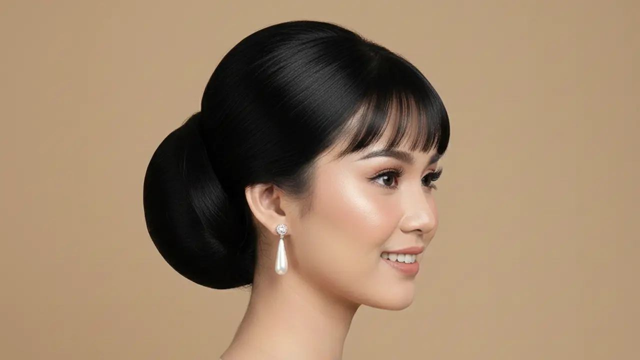 Model Rambut Cepol untuk Kondangan