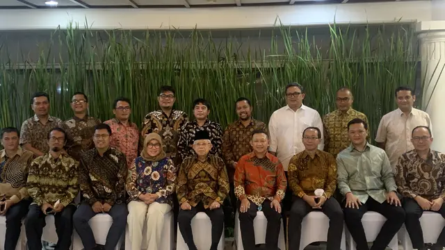 Wakil Presiden Ma'ruf Amin dalam acara silaturahmi dengan perwakilan Forum Pemimpin Redaksi (Pemred), Asosiasi Media Siber Indonesia (AMSI).