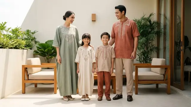 Tips Memilih Seragam Baju Lebaran yang Stylish dan Nyaman Dikenakan/Gemini AI