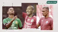Bruno Matos, Leonard Tupamahu dan Renan Silva. (Bola.com/Dody Iryawan)