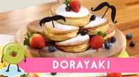 Ingin tahu cara membuat kue dorayaki kesukaan doraemon? Simak resepnya di sini (Foto: Kokiku Tv)