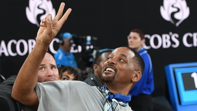 Gaya Santai Aktor Will Smith Saat Nonton Australia Terbuka