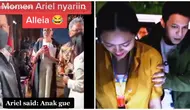 Potret Ariel NOAH Protektif ke Alleia. (Sumber: TikTok/@helloniew dan TikTok/@nazrieelirham)