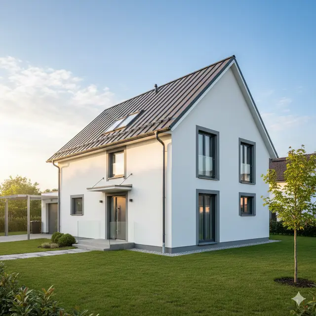 Gambar rumah minimalis Eropa (Foto: Gemini AI)