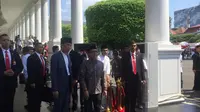 Presiden Joko Widodo atau Jokowi di kawasan Istana Kepresidenan, Jakarta, Rabu (5/6/2019). (Liputan6.com/ Lizsa Egeham)