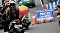 Situasi arus lalu lintas arus balik sepertinya sudah mulai terjadi di jalur Selatan salah satunya dikawasan Tarogong, Garut.