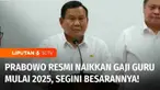 Presiden Prabowo Subianto mengumumkan kenaikan rata-rata upah minimum nasional sebesar 6,5 persen untuk 2025.