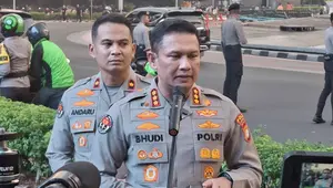 Kabid Humas Polda Metro Jaya, Kombes Pol Budi Hermanto di kawasan Bundaran HI. (Foto: Liputan6.com/Rifqy Alief).