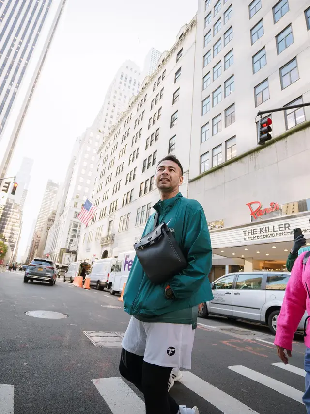 6 potret Nagita Slavina Lari Pagi di New York, Persiapan Buat Marathon