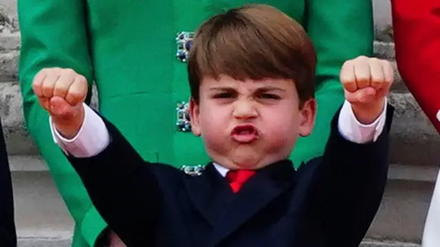 Kelucuan Pangeran Louis di acara Trooping the Color 2023. (Twitter/@nzherald)