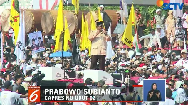 Kehadiran Prabowo-Sandi bersama pimpinan parta politik pendukung disambut antusias oleh massa yang hadir, baik yang berada di lapangan maupun di tribun GBK.
