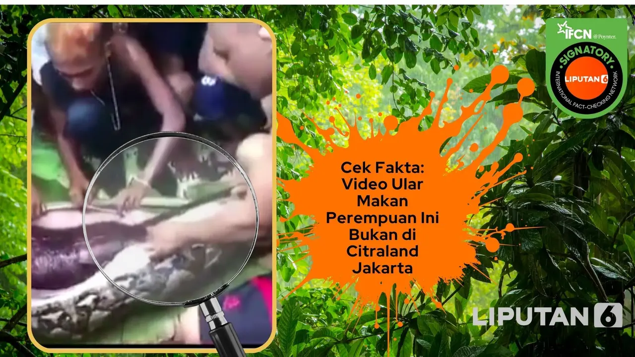 Tangkapan layar klaim video ular memakan perempuan di Citraland Jakarta