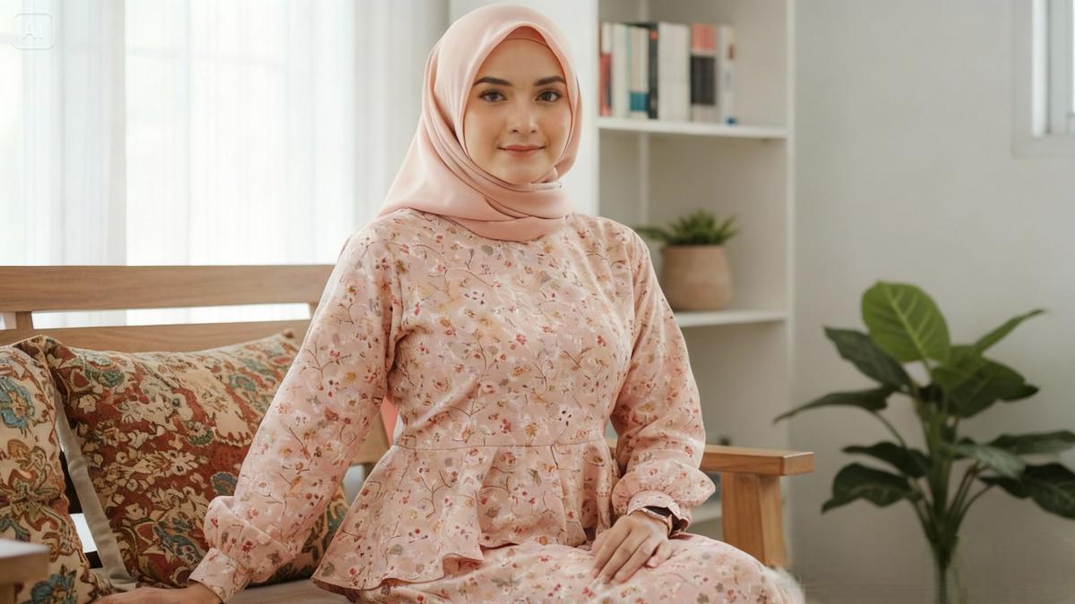 12 Gamis Batik Pastel Motif Lembut untuk Acara Keluarga Sederhana, Tampil Anggun