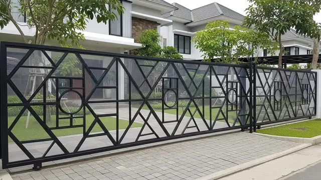 Model Pagar Besi Kombinasi Polikarbonat 2025/ Ilustrasi Gambar Oleh AI