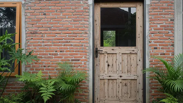 Desain Rumah Tumbuh dengan Pintu dari Papan Cor Bekas