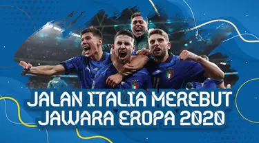 Italia sukses melangkah ke final usai menekuk Spanyol di semi final lewat adu penalti setelah ditahan imbang 1-1 di waktu penuh.