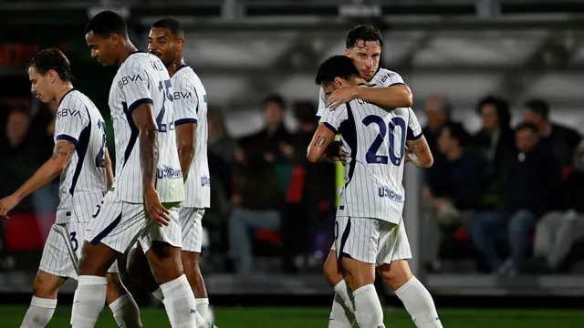 Selebrasi pemain Inter Milan