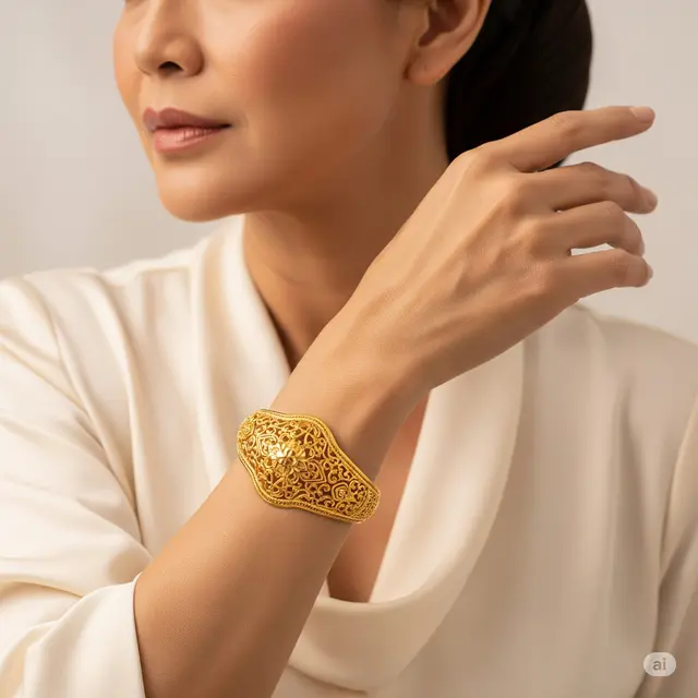 9 Model Gelang Emas Bulat Terbaru dengan Ukiran Unik untuk Tampilan Elegan