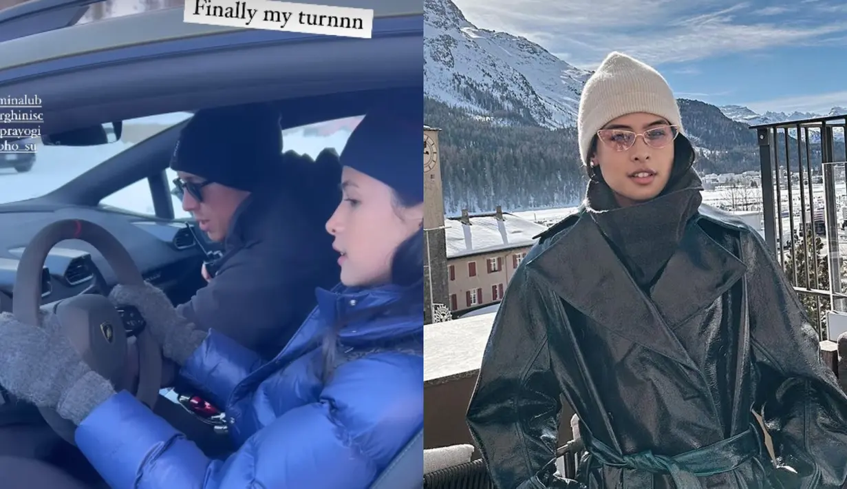 Maudy Ayunda tampil berbeda dengan gaya yang lebih maskulin saat berada di Italia. [@maudyayunda]