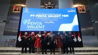 Pencatatan perdana saham PT Penta Valent Tbk (PEVE), Selasa, 24 Januari 2023. (Foto: BEI)