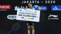 Gregoria Mariska Tunjung menjuarai PBSI Home Tournament 2020, Jumat (24/7/2020). (PBSI)