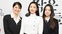 Kim Go Eun, Park Ji Hu, dan Nam Ji Hyun dalam konferensi pers Little Women. (Foto: Instagram/ tvn_drama)