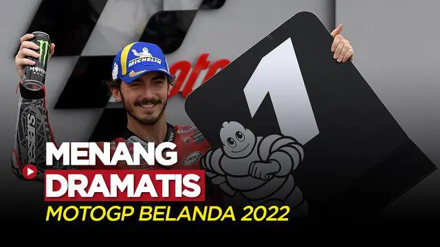 VIDEO: Dramatis, Francesco Bagnaia Raih Kemenangan di MotoGP Belanda 2022