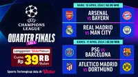 UEFA Chmapions League Perempat Final Leg 1 2024. (Sumber: Dok. Vidio.com)