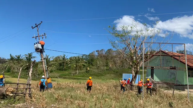 Petugas PLN memulihkan kondisi kelistrikan di Nusa Tenggara Timur (NTT). Dok PLN