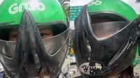 Helm ojol nyeleneh (TikTok/@octaviantifransisca)