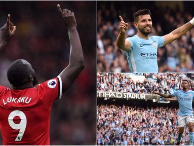 Berikut ini deretan top scorer Premier League 2017/2018 hingga pekan kedelapan. (Kolase foto-foto dari AFP)