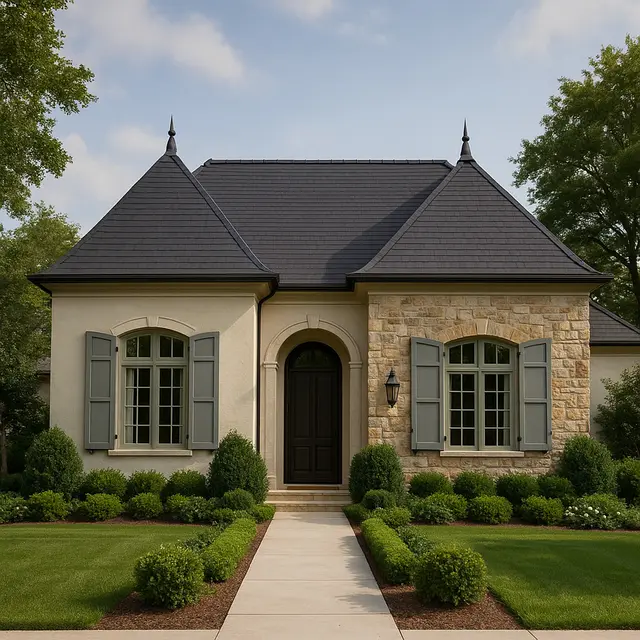 Model Rumah Minimalis 1 Lantai Gaya Eropa Klasik (Image by ChatGPT)