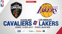 Jadwal NBA, Cleveland Cavaliers Vs LA Lakers. (Bola.com/Dody Iryawan)