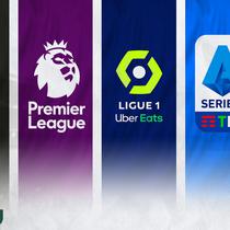 Ilustrasi - Logo La Liga, Premier League, Lique 1, Serie A, Bundesliga (Bola.com/Adreanus Titus)