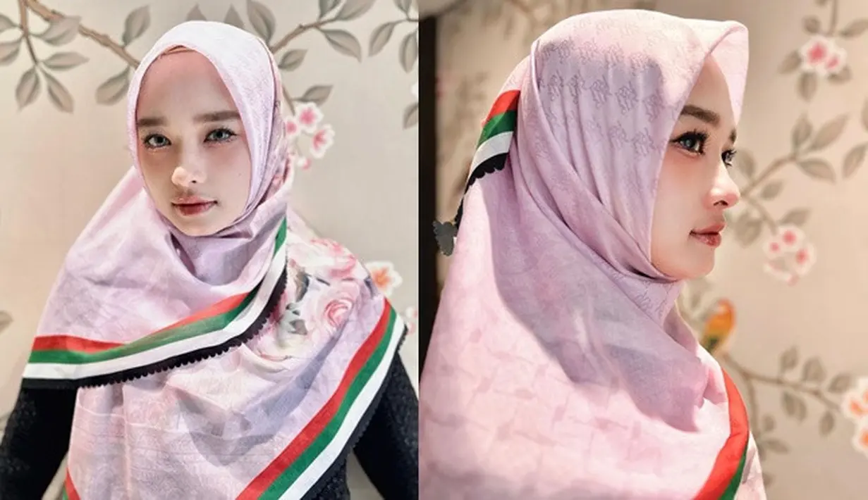 Inara Rusli menjadi salah satu selebriti yang gencar menunjukkan dukungannya untuk negara yang kini sedang dijajah oleh Israel. Dengan keahliannya di bidang fashion, mantan istri Virgoun itu mencetuskan ide untuk membuat hijab yang memiliki motif bendera Palestina. (Liputan6.com/IG/@mommy_starla)