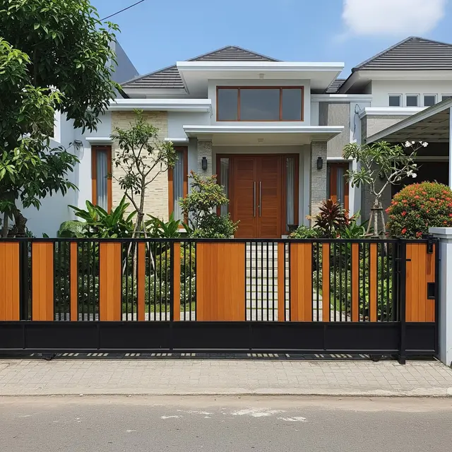 9 Model Pagar Besi Galvanis Warna Hitam Matte Kekinian, Elegan dan Tahan Lama