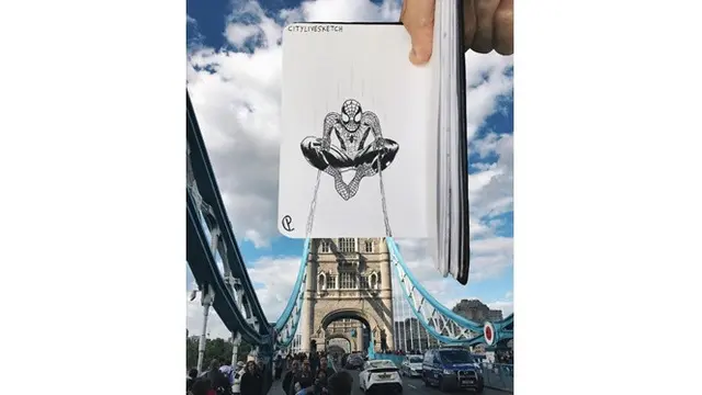 Pria Ini Gabungkan Gambar Kartun dan Realita, 6 Hasilnya Bikin Takjub