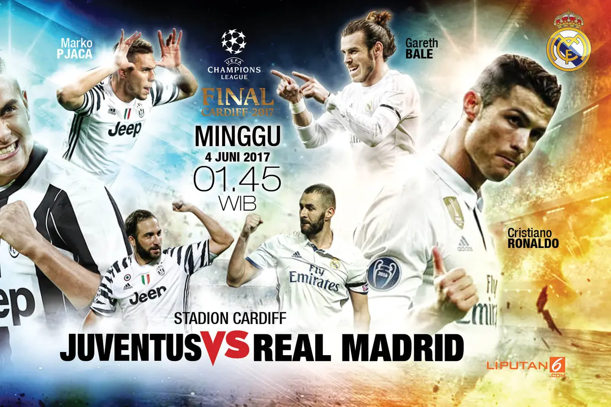Final Liga Champions Juventus vs Real Madrid